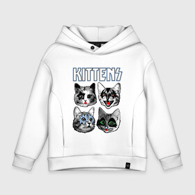 Детское худи Oversize хлопок с принтом Kittens в Петрозаводске, френч-терри — 70% хлопок, 30% полиэстер. Мягкий теплый начес внутри —100% хлопок | боковые карманы, эластичные манжеты и нижняя кромка, капюшон на магнитной кнопке | animal | cat | cute | kiss | kitty | meow | rock | гитара | друг | животные | киска | кисс | китти | кот | котенок | котик | котэ | кошечка | кошка | метал | милый | музыка | мур | мяу | питомец | рок | тигр