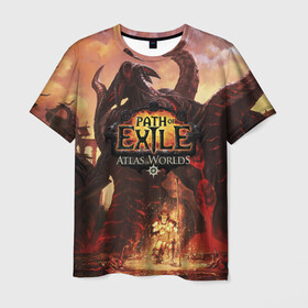 Мужская футболка 3D с принтом Path of Exile в Петрозаводске, 100% полиэфир | прямой крой, круглый вырез горловины, длина до линии бедер | computer | game | path of exile | игра | компьютерная | путь изгнания