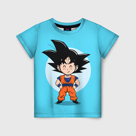 Детская футболка 3D с принтом Sweet Goku в Петрозаводске, 100% гипоаллергенный полиэфир | прямой крой, круглый вырез горловины, длина до линии бедер, чуть спущенное плечо, ткань немного тянется | anime | dragon ball | аниме | анимэ | драгон бал | дрэгон бол | жемчуг дракона