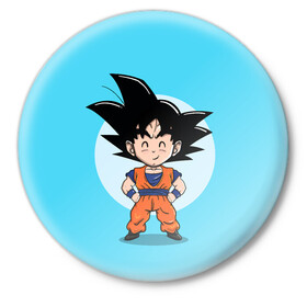 Значок с принтом Sweet Goku в Петрозаводске,  металл | круглая форма, металлическая застежка в виде булавки | anime | dragon ball | аниме | анимэ | драгон бал | дрэгон бол | жемчуг дракона