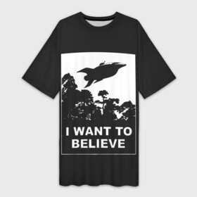 Платье-футболка 3D с принтом Я хочу верить в Петрозаводске,  |  | bender | futurama | i want to believe | planet express | x files | бендер | мульт | мультфильм | планетный экспресс | туранга лила | филипп джэй фрай | футурама | я хочу верить