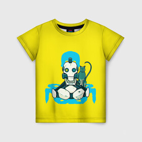 Детская футболка 3D с принтом Любовь, смерть и роботы в Петрозаводске, 100% гипоаллергенный полиэфир | прямой крой, круглый вырез горловины, длина до линии бедер, чуть спущенное плечо, ткань немного тянется | Тематика изображения на принте: netflix | любовь | роботы | сериал