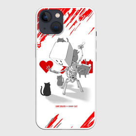 Чехол для iPhone 13 с принтом Love, Death and Cats | Любов, смерть и котики (Z) в Петрозаводске,  |  | death | love | love death robots | netflix | robots | vedeathrobots | xbot 4000 | любовь | нетфликс | роботы | сериал | сериалы