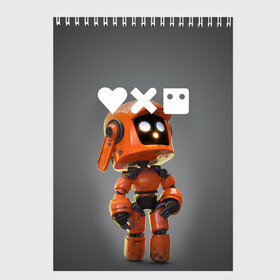 Скетчбук (блокнот) с принтом Love, Death and Robots | K-VRC (Z) в Петрозаводске, 100% бумага
 | 48 листов, плотность листов — 100 г/м2, плотность картонной обложки — 250 г/м2. Листы скреплены сверху удобной пружинной спиралью | Тематика изображения на принте: death | k vrc | love | love death robots | netflix | robots | vedeathrobots | xbot 4000 | врц | любовь | нетфликс | роботы | сериал | сериалы