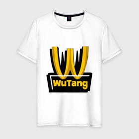 Мужская футболка хлопок с принтом W - Wu-Tang в Петрозаводске, 100% хлопок | прямой крой, круглый вырез горловины, длина до линии бедер, слегка спущенное плечо. | black | hiphop | method man | music | new york | nyc | odb | old school | rap | rza | wu tang clan | wutang | ву тэнг | граффити | микрофон | музыка | нью йорк | рэп | рэпер | хипхоп