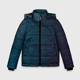 Зимняя куртка для мальчиков 3D с принтом Texture Blue Ripples в Петрозаводске, ткань верха — 100% полиэстер; подклад — 100% полиэстер, утеплитель — 100% полиэстер | длина ниже бедра, удлиненная спинка, воротник стойка и отстегивающийся капюшон. Есть боковые карманы с листочкой на кнопках, утяжки по низу изделия и внутренний карман на молнии. 

Предусмотрены светоотражающий принт на спинке, радужный светоотражающий элемент на пуллере молнии и на резинке для утяжки | background | blue | dark | gradient | lines | paints | purple | red | ripples | spot | spots | stripes | texture | waves | волны | голубая | градиент | краски | красный | линии | полосы | пятна | пятно | рябь | текстура | темная | тьма | фиолето