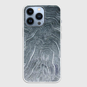 Чехол для iPhone 13 Pro с принтом Negative Waves в Петрозаводске,  |  | Тематика изображения на принте: background | chaos | dark | gradient | negative | paints | ripples | spot | spots | texture | wave | waves | white | белый | волны | градиент | лед | линии | полосы | пятна | пятно | светлый | синий | текстура | темная | фон