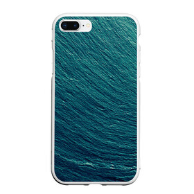 Чехол для iPhone 7Plus/8 Plus матовый с принтом Endless Sea в Петрозаводске, Силикон | Область печати: задняя сторона чехла, без боковых панелей | Тематика изображения на принте: background | blue | dark | gradient | green | lines | ocean | paints | ripples | sea | spot | spots | stripes | texture | waves | волны | голубая | градиент | зеленый | краски | линии | море | океан | полосы | пятна | пятно | рябь | текстура | т