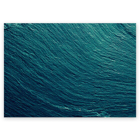 Поздравительная открытка с принтом Endless Sea в Петрозаводске, 100% бумага | плотность бумаги 280 г/м2, матовая, на обратной стороне линовка и место для марки
 | Тематика изображения на принте: background | blue | dark | gradient | green | lines | ocean | paints | ripples | sea | spot | spots | stripes | texture | waves | волны | голубая | градиент | зеленый | краски | линии | море | океан | полосы | пятна | пятно | рябь | текстура | т