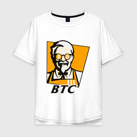 Мужская футболка хлопок Oversize с принтом BITCOIN / БИТКОИН / KFC в Петрозаводске, 100% хлопок | свободный крой, круглый ворот, “спинка” длиннее передней части | Тематика изображения на принте: binance | binance com | bitcoin | bittrex com | btc | exmo me | hodl | kfc | trading | банан | банан биржа | бинанс | биткоин | график | криптовалюта биржа | криптотрейдер | криптотрейдинг | кфс. | трейдинг