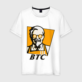 Мужская футболка хлопок с принтом BITCOIN БИТКОИН KFC в Петрозаводске, 100% хлопок | прямой крой, круглый вырез горловины, длина до линии бедер, слегка спущенное плечо. | binance | binance com | bitcoin | bittrex com | btc | exmo me | hodl | kfc | trading | банан | банан биржа | бинанс | биткоин | график | криптовалюта биржа | криптотрейдер | криптотрейдинг | кфс. | трейдинг