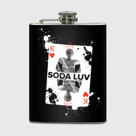 Фляга с принтом Репер - SODA LUV в Петрозаводске, металлический корпус | емкость 0,22 л, размер 125 х 94 мм. Виниловая наклейка запечатывается полностью | rap | rapper | soda luv | st. petersburg | vladislav terentyuk | владислав терентюк | репер | рэп | рэп исполнитель | санкт петербург