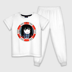 Детская пижама хлопок с принтом Kakegurui Безумный азарт в Петрозаводске, 100% хлопок |  брюки и футболка прямого кроя, без карманов, на брюках мягкая резинка на поясе и по низу штанин
 | kakegurui | аниме | безумный азарт | манга | мультсериал | сериал | японский