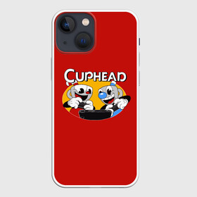 Чехол для iPhone 13 mini с принтом Cuphead в Петрозаводске,  |  | animation | cup | cuphead | gamer | mugman | retro | run and gun | shooter | анимация | ретро | чашек | чашка | чашкоголовый | шутер