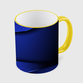 Кружка с принтом 3D BLUE Вечерний синий цвет в Петрозаводске, керамика | ёмкость 330 мл | 3d | 3д | luxury | versace | vip | абстракция | блеск | блестки | версаче | вип | паттерн | роскошь | соты | текстуры