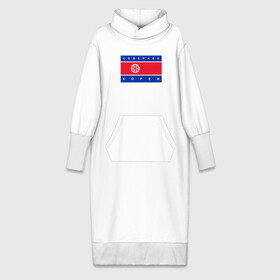 Платье удлиненное хлопок с принтом СЕВЕРНЕЕ КОРЕИ   ЦИТАТА в Петрозаводске,  |  | корея | монстрация | протест | северная корея | севернее кореи | снег | флаг | флаг кореи | цитата