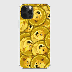 Чехол для iPhone 12 Pro с принтом DOGECOIN / DOGE / ДОГИКОИН в Петрозаводске, силикон | область печати: задняя сторона чехла, без боковых панелей | crypto | cryptocurrency | doge | dogecoin | elon mask | pattern. | trading | биржа криптовалют | доги | догикоин | илон маск | криптовалюта | мем | трейдинг | узор