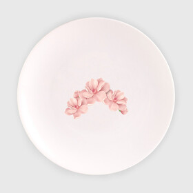 Тарелка 3D с принтом Розовые цветы вишни в Петрозаводске, фарфор | диаметр - 210 мм
диаметр для нанесения принта - 120 мм | Тематика изображения на принте: tegunvteg | арт | вектор | весна | ветка | женственно | нежно | природа | рисунок | сакура | цветение | цветочки | цветущая вишня | цветы