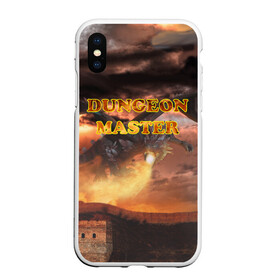 Чехол для iPhone XS Max матовый с принтом Dungeon Master в Петрозаводске, Силикон | Область печати: задняя сторона чехла, без боковых панелей | dd | dnd | dungeon master | dungeons and dragons | мастер подземелий