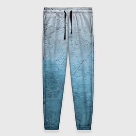 Женские брюки 3D с принтом Blue Glass в Петрозаводске, полиэстер 100% | прямой крой, два кармана без застежек по бокам, с мягкой трикотажной резинкой на поясе и по низу штанин. В поясе для дополнительного комфорта — широкие завязки | background | blue | cracks | dark | gradient | ice | lines | ocean | paints | scratches | sea | texture | голубая | градиент | краски | лед | линии | море | океан | полосы | пятна | стекло | текстура | темная | трещины | тьма | фон | цар