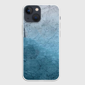 Чехол для iPhone 13 mini с принтом Blue Glass в Петрозаводске,  |  | background | blue | cracks | dark | gradient | ice | lines | ocean | paints | scratches | sea | texture | голубая | градиент | краски | лед | линии | море | океан | полосы | пятна | стекло | текстура | темная | трещины | тьма | фон | цар