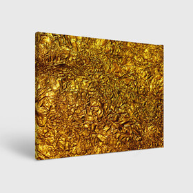 Холст прямоугольный с принтом Сусальное золото в Петрозаводске, 100% ПВХ |  | gold | золото | золотой | мятая | сусальное | фольга