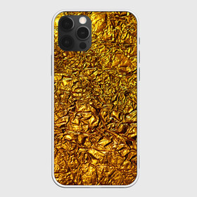 Чехол для iPhone 12 Pro Max с принтом Сусальное золото в Петрозаводске, Силикон |  | gold | золото | золотой | мятая | сусальное | фольга