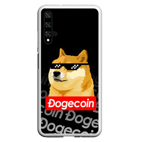 Чехол для Honor 20 с принтом DOGECOIN / DOGE / ДОГИКОИН в Петрозаводске, Силикон | Область печати: задняя сторона чехла, без боковых панелей | crypto | cryptocurrency | doge | dogecoin | elon mask | trading | биржа криптовалют | доги | догикоин | илон маск | криптовалюта | мем | трейдинг.