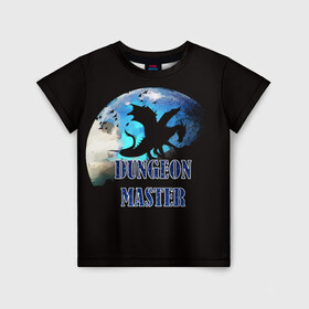 Детская футболка 3D с принтом Dungeon Master в Петрозаводске, 100% гипоаллергенный полиэфир | прямой крой, круглый вырез горловины, длина до линии бедер, чуть спущенное плечо, ткань немного тянется | d20 | dd | dnd | dungeon master | dungeons and dragons | мастер подземелий
