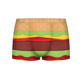 Мужские трусы 3D с принтом Бутерброд в Петрозаводске, 50% хлопок, 50% полиэстер | классическая посадка, на поясе мягкая тканевая резинка | background | burger | fast food | food | hamburger | sandwich | texture | будет | бургер | бутерброд | гамбургер | еда | текстура | фастфуд | фон