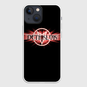 Чехол для iPhone 13 mini с принтом Dethklok в Петрозаводске,  |  | dethklok | metalocalypse | апокалипсис | вильям мердерфэйс | металл | металлапокалипсис | мульт | мультфильм | пиклз | рок группа | сквизгаард эксплоужен | токи вортуз