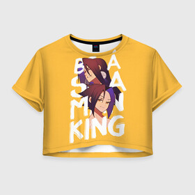 Женская футболка Crop-top 3D с принтом Be a Shaman King в Петрозаводске, 100% полиэстер | круглая горловина, длина футболки до линии талии, рукава с отворотами | Тематика изображения на принте: anna | asakura | asakura anna | asakura hao | asakura yoh | hao | ren | shaman | shaman king | soulб | yoh | аниме | анна | дух | духи | йо | рен | хао | шаман | шаман кинг | шаманы