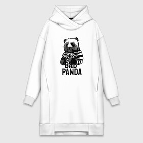 Платье-худи хлопок с принтом Плохая панда в Петрозаводске,  |  | bad | panda | заключенный | медведь | наручники | панда