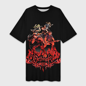 Платье-футболка 3D с принтом Dethklok concert в Петрозаводске,  |  | dethklok | metalocalypse | апокалипсис | вильям мердерфэйс | металл | металлапокалипсис | мульт | мультфильм | пиклз | рок группа | сквизгаард эксплоужен | токи вортуз
