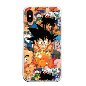 Чехол для iPhone XS Max матовый с принтом Dragon Ball (главные герои) в Петрозаводске, Силикон | Область печати: задняя сторона чехла, без боковых панелей | Тематика изображения на принте: anime | dragon ball | dragon ball z | goku | аниме | драконий жемчуг | жемчуг дракона | манга | сайян | сон гоку