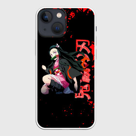 Чехол для iPhone 13 mini с принтом Незуко Камадо Kimetsu no Yaiba в Петрозаводске,  |  | demon slayer | kamado | kimetsu no yaiba | nezuko | tanjiro | аниме | гию томиока | зеницу агацума | иноске хашибира | камадо | клинок | корзинная девочка | манга | музан кибуцуджи | незуко | рассекающий демонов | танджиро