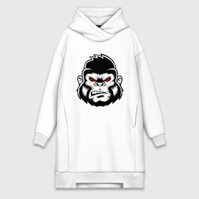 Платье-худи хлопок с принтом Bad Monkey в Петрозаводске,  |  | animal | beast | gorilla | monkey | горилла | животные | зверь | конг | обезьяна | природа | хищник