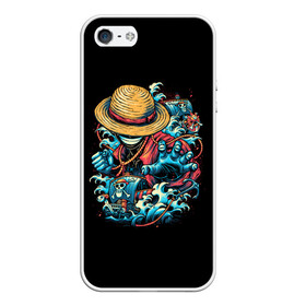 Чехол для iPhone 5/5S матовый с принтом One Piece. Retro Style в Петрозаводске, Силикон | Область печати: задняя сторона чехла, без боковых панелей | Тематика изображения на принте: d | one | piece | белоус | боа | брук | ван | гарп | гоинг | д | дозор | зоро | кид | ло | луффи | мерри | михоук | монки | нами | пис | робин | ророноа | сабо | санджи | санни | саузенд | соломенная | тич | трафальгар