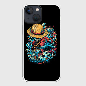 Чехол для iPhone 13 mini с принтом One Piece. Retro Style в Петрозаводске,  |  | d | one | piece | белоус | боа | брук | ван | гарп | гоинг | д | дозор | зоро | кид | ло | луффи | мерри | михоук | монки | нами | пис | робин | ророноа | сабо | санджи | санни | саузенд | соломенная | тич | трафальгар