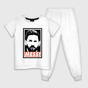 Детская пижама хлопок с принтом Obey Messi в Петрозаводске, 100% хлопок |  брюки и футболка прямого кроя, без карманов, на брюках мягкая резинка на поясе и по низу штанин
 | argentina | barca | barcelona | football | lionel | messi | spain | sport | аргентина | барса | барселона | гол | золотой мяч | игрок | испания | камп ноу | лионель | месси | мяч | спорт | тренер | футбол | чемпион | чемпионат