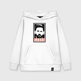 Детская толстовка хлопок с принтом Obey Messi в Петрозаводске, 100% хлопок | Круглый горловой вырез, эластичные манжеты, пояс, капюшен | Тематика изображения на принте: argentina | barca | barcelona | football | lionel | messi | spain | sport | аргентина | барса | барселона | гол | золотой мяч | игрок | испания | камп ноу | лионель | месси | мяч | спорт | тренер | футбол | чемпион | чемпионат