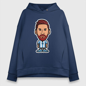 Женское худи Oversize хлопок с принтом Boy Messi в Петрозаводске, френч-терри — 70% хлопок, 30% полиэстер. Мягкий теплый начес внутри —100% хлопок | боковые карманы, эластичные манжеты и нижняя кромка, капюшон на магнитной кнопке | argentina | barca | barcelona | football | lionel | messi | spain | sport | аргентина | барса | барселона | гол | золотой мяч | игрок | испания | камп ноу | лионель | месси | мяч | спорт | тренер | футбол | чемпион | чемпионат