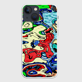 Чехол для iPhone 13 mini с принтом Multicolored в Петрозаводске,  |  | абстракция | акварель | брызги | жидкость | краски | разводы | разноцветный | текстура | цвета