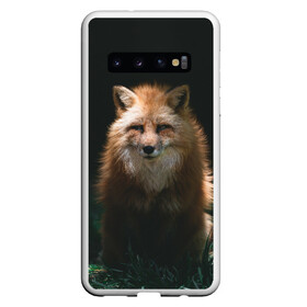 Чехол для Samsung Galaxy S10 с принтом Хитрый Лис в Петрозаводске, Силикон | Область печати: задняя сторона чехла, без боковых панелей | animals | beast | forest | fox | nature | orange | predator | red | животные | зверь | лес | лис | лиса | лисица | лисичка | природа | рыжая | рыжий | фыр | хитрый | хищник