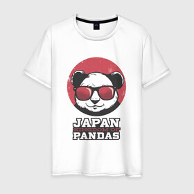 Мужская футболка хлопок с принтом Japan Kingdom of Pandas в Петрозаводске, 100% хлопок | прямой крой, круглый вырез горловины, длина до линии бедер, слегка спущенное плечо. | art | japanese | panda | retro look | style | vintage look | арт | винтаж | винтажный стиль | кингдом | королевство | королевство панд | крутая панда в очках | панда | пандочка | ретро стиль | рисунок панды | япония | 