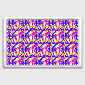 Магнит 45*70 с принтом абстракция из ярких полос в Петрозаводске, Пластик | Размер: 78*52 мм; Размер печати: 70*45 | Тематика изображения на принте: abstract | art | blue | bright | brush strokes | childrens | color | daub | drawing | geometry | gouache | isometry | lilac | pattern | stripes | three | yellow | абстрактный | гуашь | желтый | мазки кистью | мазня | полосы | синий | сиреневый | три | цве