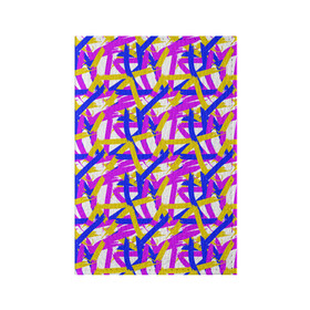 Обложка для паспорта матовая кожа с принтом абстракция из ярких полос в Петрозаводске, натуральная матовая кожа | размер 19,3 х 13,7 см; прозрачные пластиковые крепления | abstract | art | blue | bright | brush strokes | childrens | color | daub | drawing | geometry | gouache | isometry | lilac | pattern | stripes | three | yellow | абстрактный | гуашь | желтый | мазки кистью | мазня | полосы | синий | сиреневый | три | цве