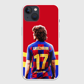 Чехол для iPhone 13 с принтом АНТУАН ГРИЗМАНН   БАРСЕЛОНА в Петрозаводске,  |  | antoine griezmann | barcelona | football | sport | антуан гризманн | барселона | номер 7 | сборная франции | спорт. | футбол