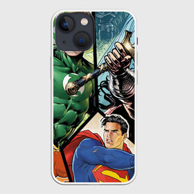 Чехол для iPhone 13 mini с принтом Комиксы коллаж в Петрозаводске,  |  | batmen | dc | бетмен | железный человек | зак снайдер | зеленый фонарь | коллаж | комиксы | комиксы 2021 | комиксы2021 | лига | лига 2021 | лига справедливости | марвел | радуга | справедливость | супергерои