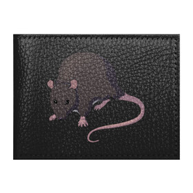 Обложка для студенческого билета с принтом Чёрная крыса в Петрозаводске, натуральная кожа | Размер: 11*8 см; Печать на всей внешней стороне | rat | грызуны | животные | крысы | притомцы